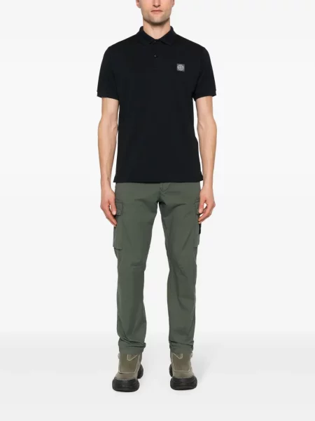 Polo marškinėliai Stone Island akmenys mėlyna