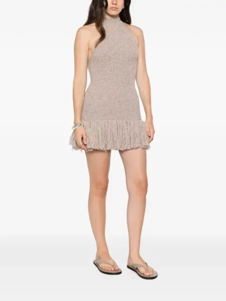 Rochie mini Ely Ely cu franjuri tricotate