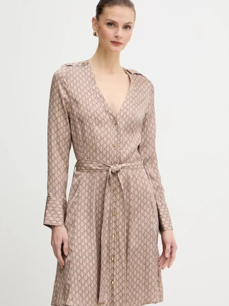 Haljina Marciano Guess BRITNEY mini širi se prema dolje bež