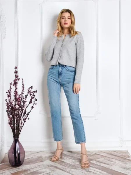 Джинси mom fit синій