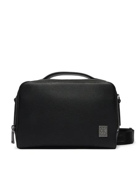 Geantă crossover Calvin Klein Emblem Hw Camera Bag negru