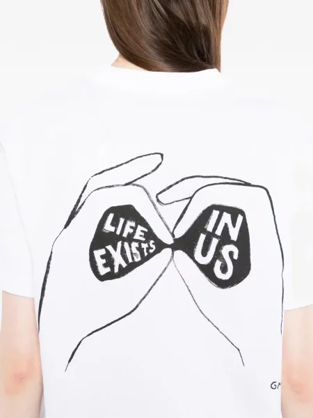 Tricou Sacai cu imagine alb