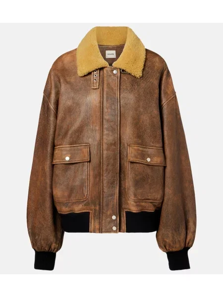 Geanta de piele Khaite maro