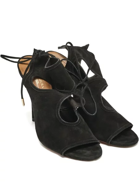 Sandale Aquazzura din piele de căprioară negru
