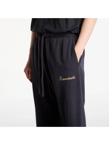 Klasične hlače Fear Of God Essentials na zvonec črna