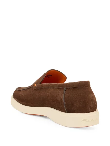 Chiloți Santoni din piele de căprioară slip-on maro