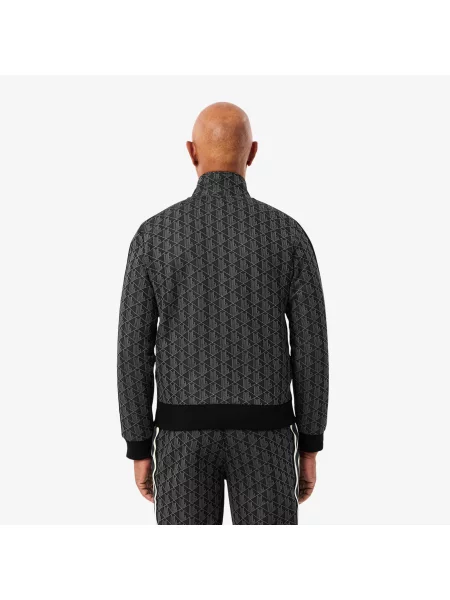 Lacoste Żakardowa Bluza Dresowa Paris Zapinana Na czarna