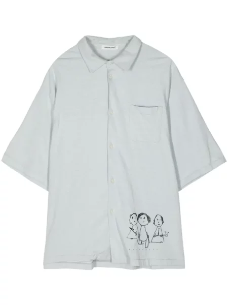 Риза Undercover с принт синьо