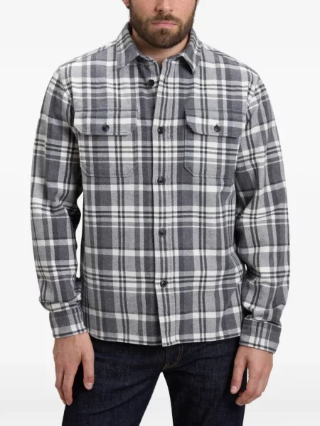Cămașă Woolrich în carouri gri
