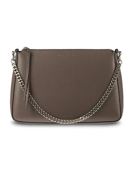 Torebka skórzana Tory Burch skórzana brązowa