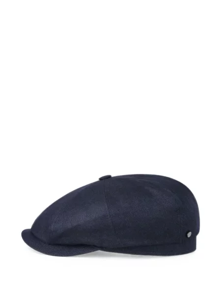 Căciulă Stetson de lână fără toc cu model herringbone albastru