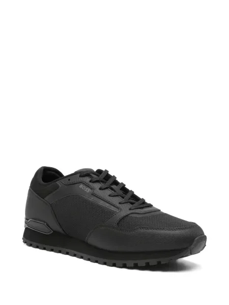 Fűzős csipkés sneaker Boss fekete