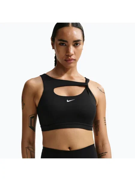Спортен сутиен Nike One Medium Support black/white бяло