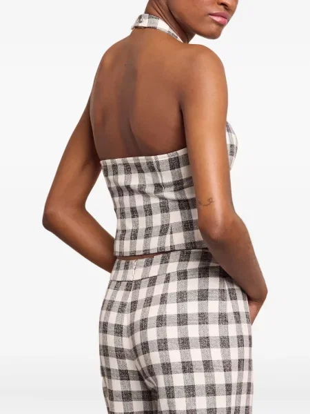 Kamizelka Cara Cara z dekoltem halter biała