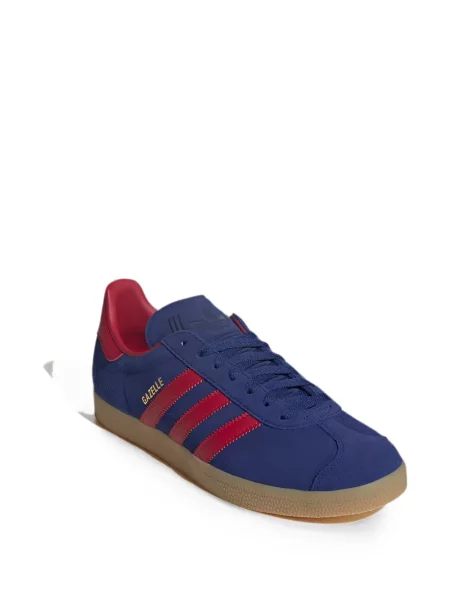 Sneakerși Adidas Gazelle din piele cu bretele albastru