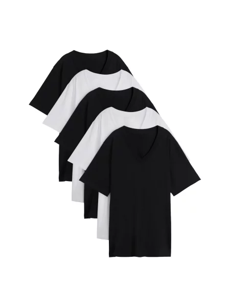 Bonprix Tricou negru alb