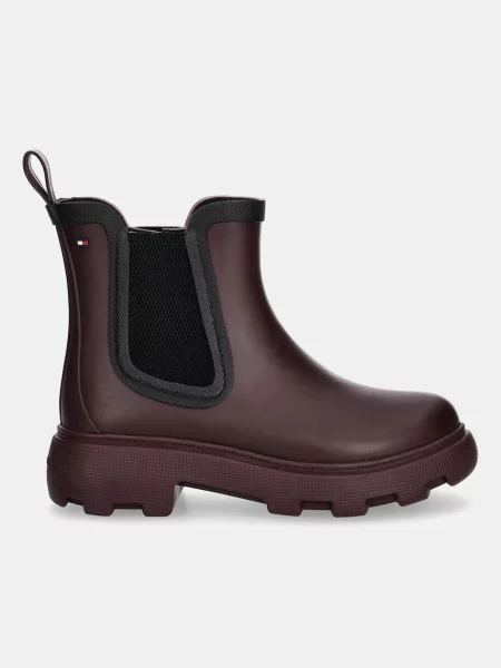 Tommy Hilfiger cizme FLAG ANKLE RAINBOOT WARM LINING