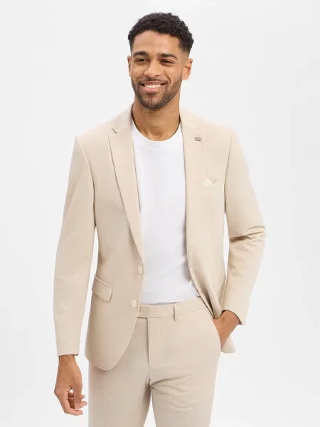 Finshley & Harding London kurtka modułowa Mężczyźni Slim Fit w 44 beżowy