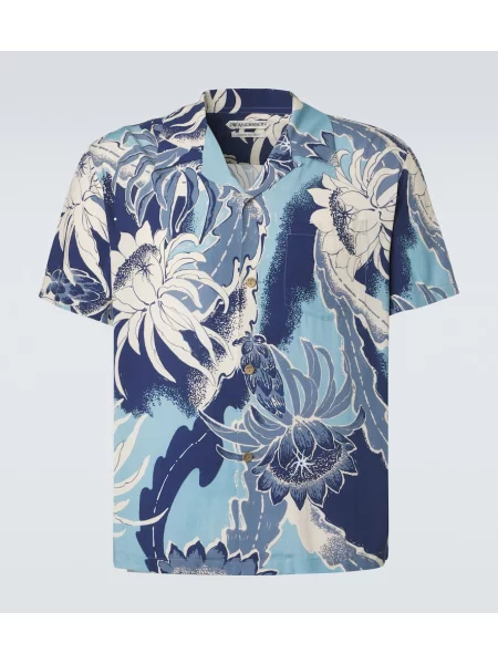 Cămașă Jw Anderson cu model floral albastru
