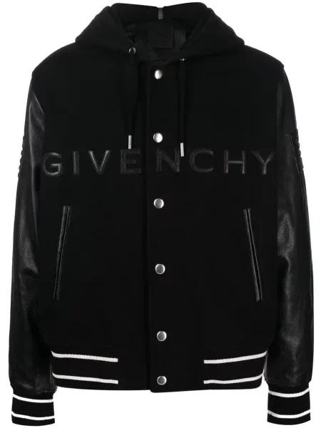 Geacă Givenchy cu glugă cu autograf negru
