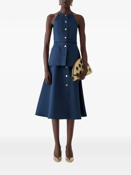 Fustă midi Carolina Herrera albastru