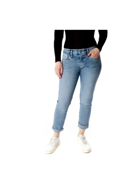 Jeansy Ag Jeans o skróconej długości niebieskie