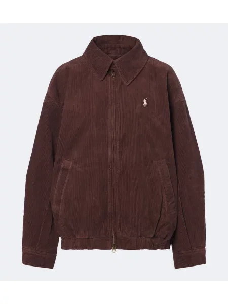 Geacă Polo Ralph Lauren de catifea cord maro