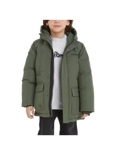 Geacă copii Tommy Hilfiger verde