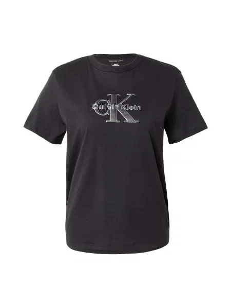 Calvin Klein Jeans Tricou CLASSIC gri metalic argintiu negru