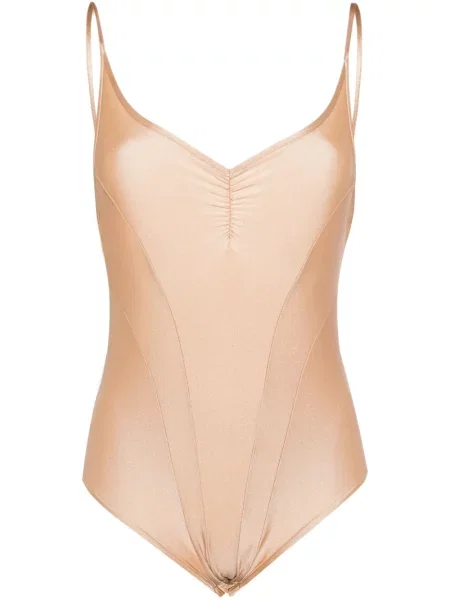 Body Alainpaul z dekoltem w serek brązowy