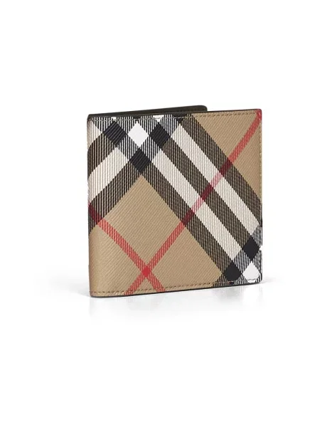 Portfel Burberry klasyczny płócienny beżowy