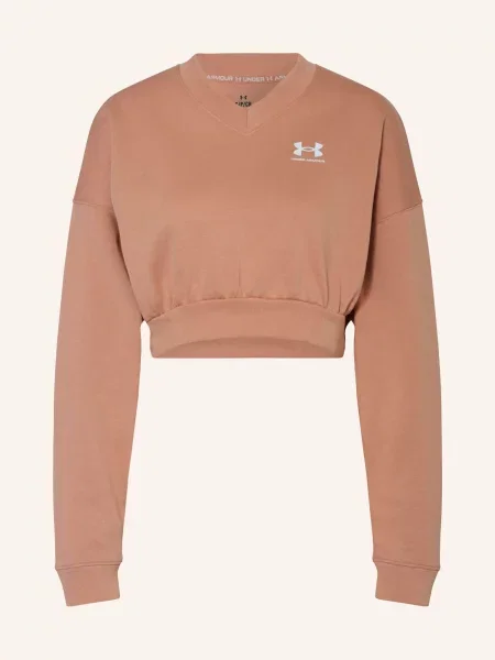 Under Armour Krótka Bluza Nierozpinana Ua Rival Terry rosa różowa