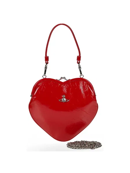 Portofel Vivienne Westwood cu motiv cu inimi roșu