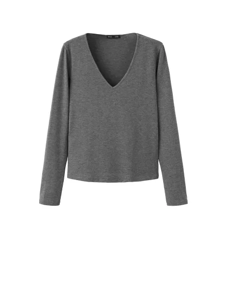MANGO Tricou LIA închis gri