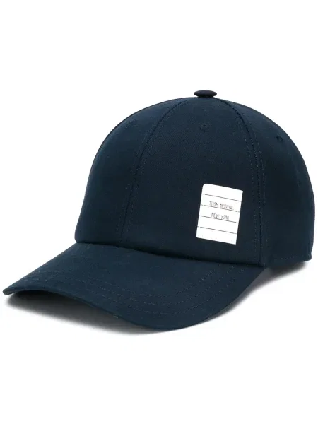 Șapcă Thom Browne din țesătură twill albastru