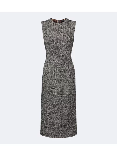 Rochie midi Dolce&gabbana de lână negru