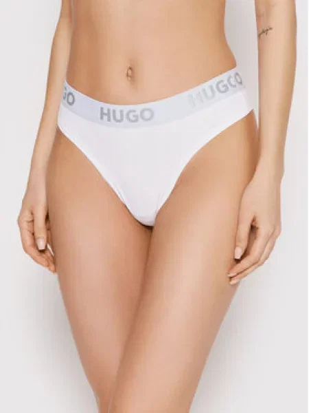 Hugo Стрінги Thong Sporty Logo білий