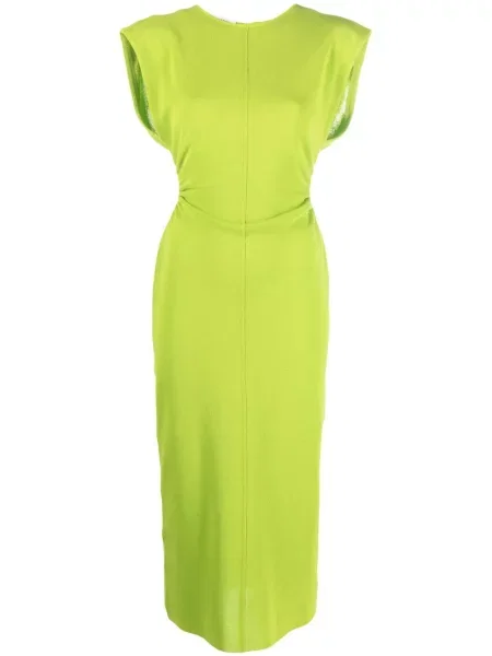 Rochie midi Philosophy Di Lorenzo Serafini fără mâneci până la genunchi de costum verde