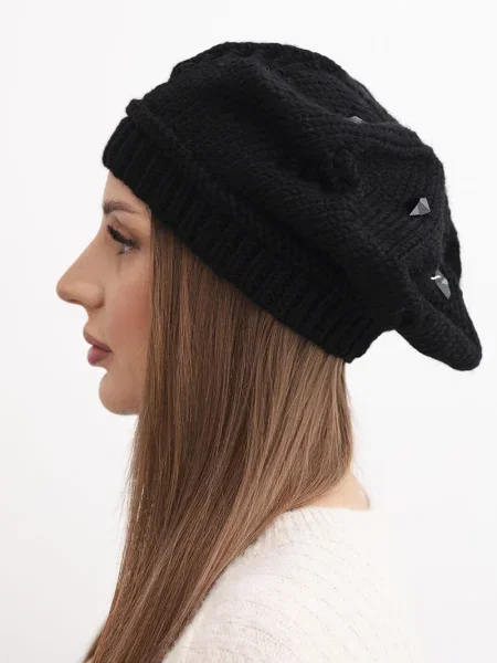 Căciulă Kesi de lână de cristal negru