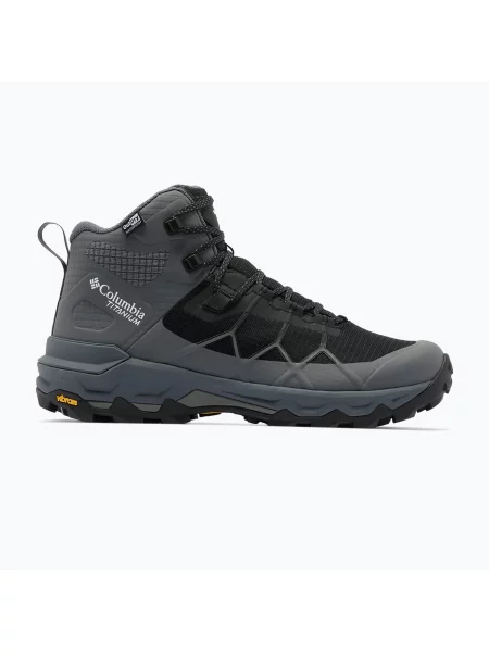 Încălțăminte de trekking pentru femei Columbia Peakfreak Titanum Outdry Mid black/sedona sage negru