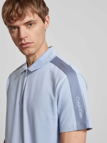 Koszulka polo z detalem z logo Calvin Klein Jeans