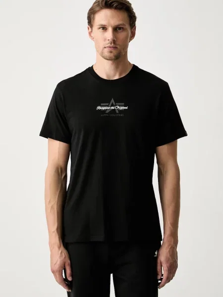Alpha Industries T-shirt Foam Middle czarna
