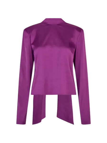 Top Rotate Birger Christensen din satin drapat negru