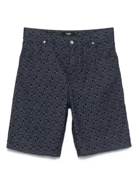 Bermude Fendi cu broderie albastru