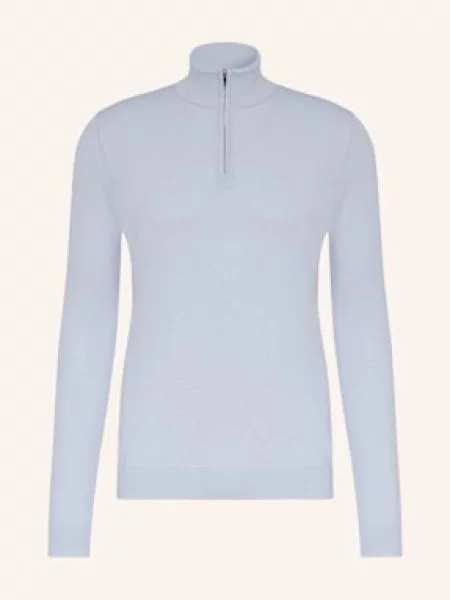 Reiss Sweter Typu Troyer Blackhall Z Wełny Merino blau
