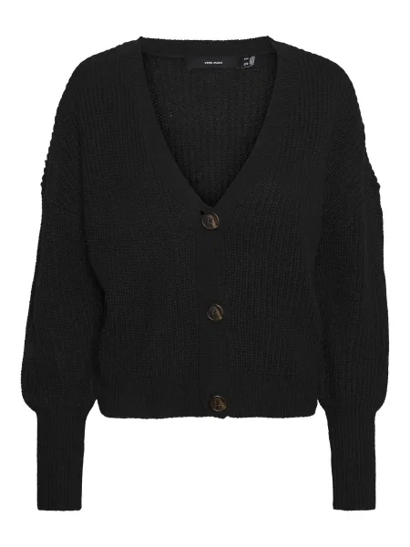 VERO MODA Geacă tricotată Lea' negru