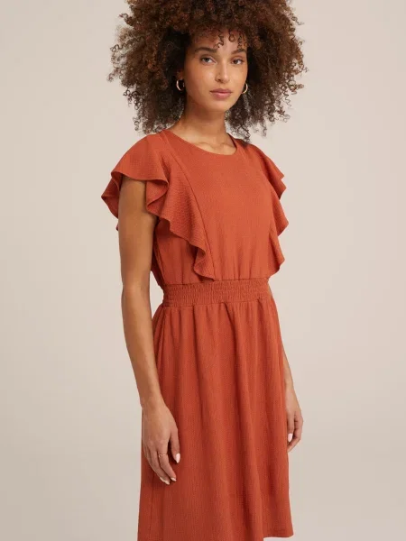 WE Fashion Rochie închis portocaliu