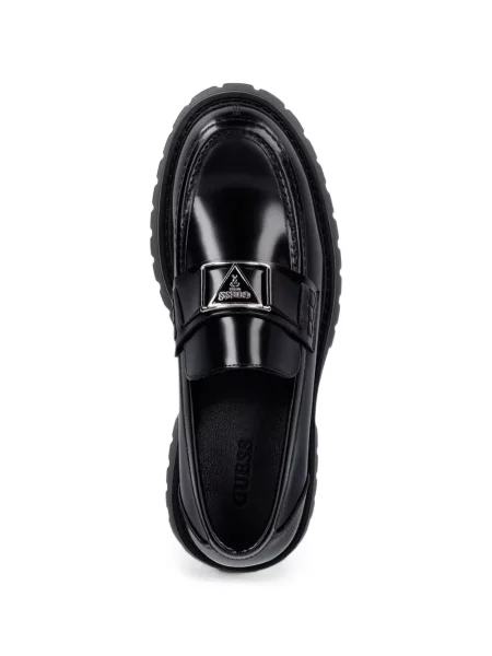 Pantofi loafer Guess cu autograf negru