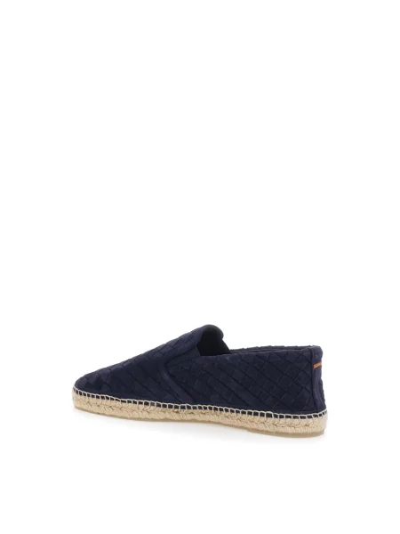 Espadryle Castaner skórzane niebieskie
