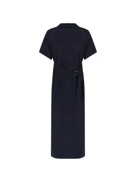 Rochie midi Brunello Cucinelli până la genunchi de costum albastru